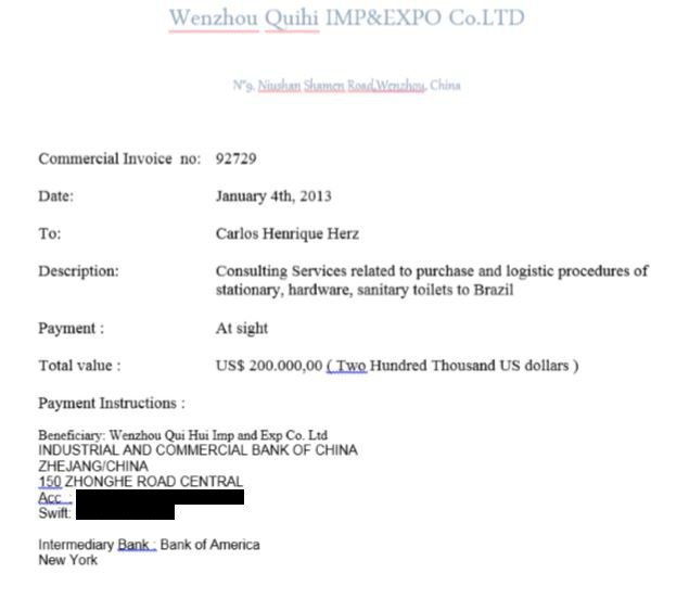 invoice for
