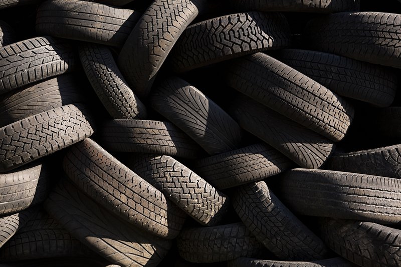 piles of tyres made out of rubber