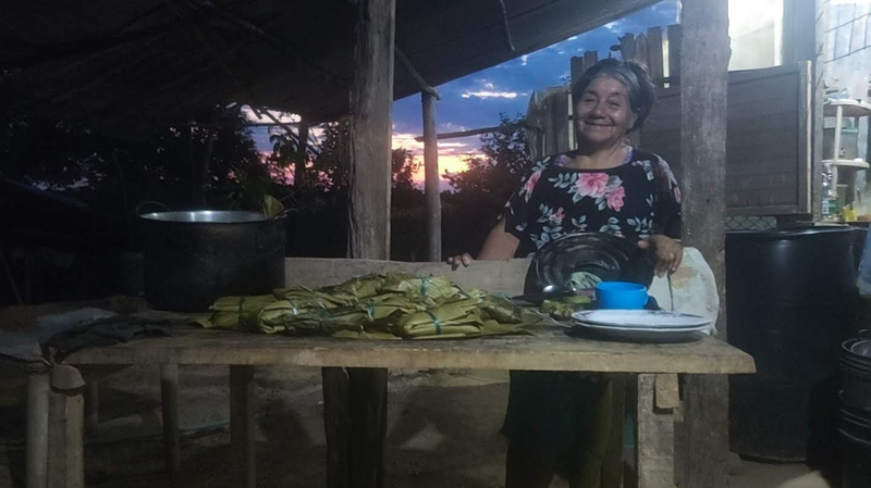 Himelda Arias at her home in Patio Bonito, which neighbours the landfill